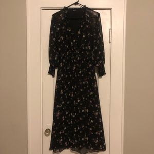 Madewell floral print midi dress